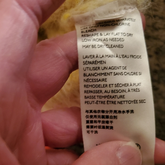 Free People Yellow Orange Cropped Sweater XS - Picture 6 of 7